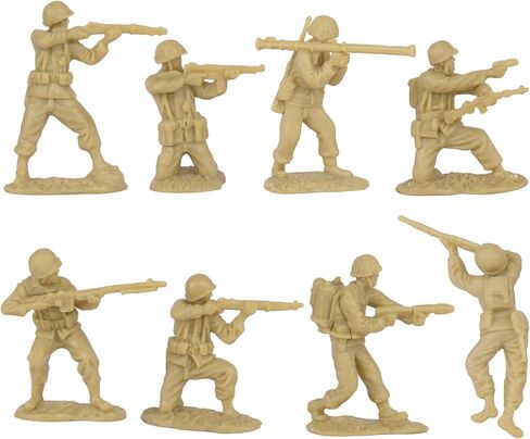 BMC CTS WW2 US Infantry Plastic Army Men - 33pc Gray 1:32 Soldier Figures in Saudi Arabia