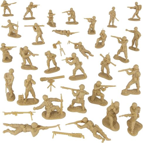 BMC CTS WW2 US Infantry Plastic Army Men - 33pc Gray 1:32 Soldier Figures in Saudi Arabia
