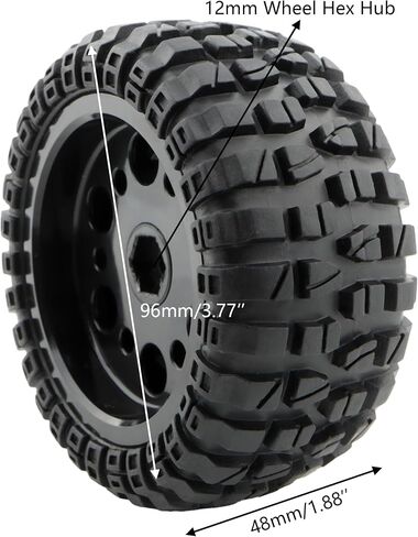 1:10 9200 RC Tires PX9200-29A Accessories Spare Parts for 1:10 9201E 9203E 9205E 9206E 9200E Trucks 200E 210E Brushless RC Cars (2 Pieces) in Saudi Arabia