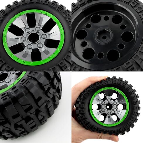 1:10 9200 RC Tires PX9200-29A Accessories Spare Parts for 1:10 9201E 9203E 9205E 9206E 9200E Trucks 200E 210E Brushless RC Cars (2 Pieces) in Saudi Arabia