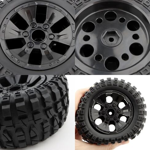1:10 9200 RC Tires PX9200-29A Accessories Spare Parts for 1:10 9201E 9203E 9205E 9206E 9200E Trucks 200E 210E Brushless RC Cars (2 Pieces) in Saudi Arabia