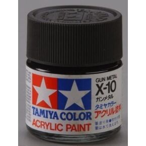TAMIYA Acrylic X10 GlossGun Metal TAM81010 Plastics Paint Acrylic