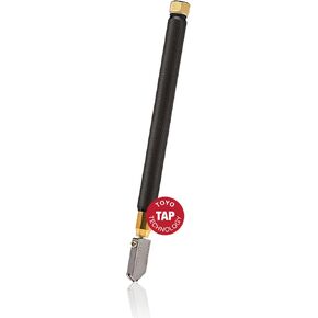 TOYO TC17BV Glass Cutter | Brass Handled TAP Wheel Technology Supercutter | Straight Blade | Original Self Oiling Glasscutter | Made in Japan