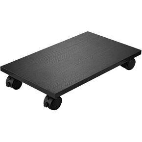 PC Stand Computer Tower Stand Cart Floor PC Stand CPU Holder with 4 Caster Wheels Under Desk,NO Assemble (Black)