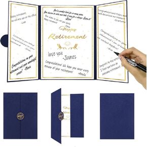 Trgowaul Retirement Party Decorations, Happy Retirement Guest Book Alternative, Funny Retirement Party Signature Certificate, Card Congrats Retired Party Supplies Gifts Sign for Men Women Coworkers