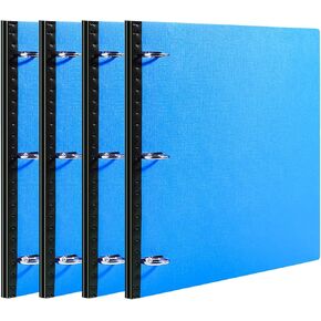 WOT I Telescoping 3 Binder 4pcs ، موثق مرن مع العمود الفقري القابل للتوسيع ، و 0.75 بوصة الموثق لاستخدام المنازل في المكتب المدرسي ، يحمل 160 ورقة 8.5x11 بوصة ، والأزرق