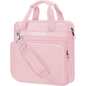 Mosiso 3 Ring Slinder Binder ، 2 بوصة O-Ring Binder Organizer 500 SELETS CATERSIPER TEWSTERT APOCKETS LAGE OFFICE مع حزام المقبض والكتف متوافق مع كمبيوتر محمول/قرص بحجم 13 بوصة ، أسود