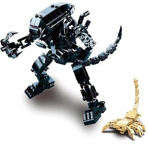 Xenomorph Warrior Building Sets for Adult,556 Pieces Horror Action Figure Toy with Special Weapons,Gifts for Boys Aged 8-14, Perfect for Birthdays, Christmases, Halloweens