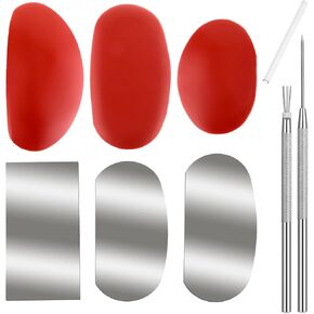Pottery Tools Ceramic Tools Clay Tools 3Pcs Soft Pottery Ribs 3Pcs Scrapers for Pottery 1Pcs Ceramic Clay Needle 1Psc Texture Detailing Tools for Texture Carving Pottery Modeling Artist Supplies