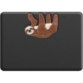 Durable PU Leather & PC Protective Hard Shell Cover with Magnetic Stand Compatible with MacBook Air 13.6 inch Case 2024 2023 2022 Release M3 A3113 M2 A2681,Sloth