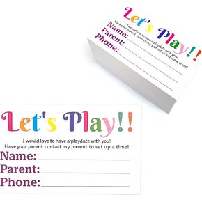 ITZAMNA Let's Play Card Set with Rainbow Design Pack of 100 card Business Card Size