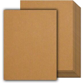 COLOURFUL US Heavyweight Brown Kraft Cardstock, 50 Sheets (300 Gsm = 110 lb Cover = 200lb Text ) 8.5 x 11 inches for Arts and Craft, Drawing, DIY Projects