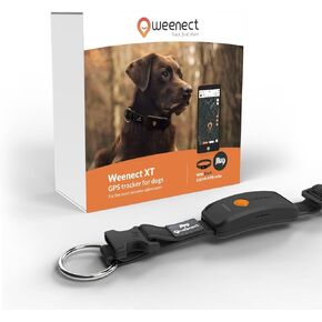 Weenect Dog XT - New GPS Collar for Dogs | XL Antenna | Waterproof | Ultra-Durable Integrated Julius-K9 Collar | Subscription Required