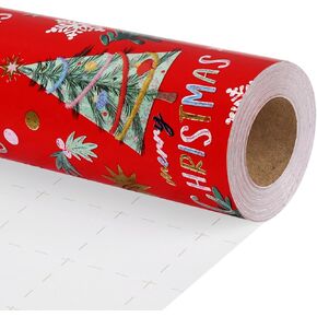 LaRibbons Reversible Kraft Vintage Christmas Wrapping Paper with Natural Jute Twine, Classic Truck Design for Christmas, Party, Holiday, Celebration, 17 Inch X 40 Feet (56.6 sq. ft. ttl.)