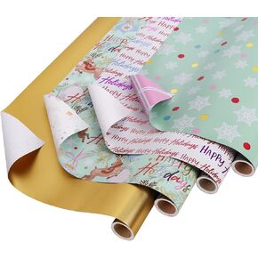Laribbons عكسي Kraft Vintage Christmas Paper مع خيوط الجوت الطبيعية ، تصميم الشاحنات الكلاسيكية لعيد الميلاد ، الحفلات ، عطلة ، احتفال ، 17 بوصة × 40 قدم (56.6 قدم مربع.