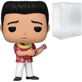 Funko POP Rocks: Elvis - Blue Hawaii Pop! Vinyl Figure (Bundled with Compatible Pop Box Protector Case), Multicolored, 3.75 inches