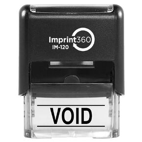 AS-IMP1132K - Void w/Upper and Lower Bars, Black Ink, Heavy Duty Commerical Self-Inking Rubber Stamp, 9/16" x 1-1/2" Impression