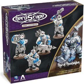 Renegade Games: Heroscape: Rising Tide – Knight Primus Adelbern & Ordo Borealis Army Expansion - 2 Fully Assembled Unpainted Miniatures & 2 Army Cards