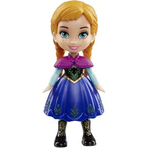 Disney Princess Poseable Anna Movie Dress Mini Toddler Frozen Doll 3"