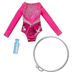 Barbie Clothes - Career Outfit Doll, Gymnast Leotard with Hoop and Water Bottle, Gift for 3 to 8 Year Olds
