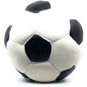 Medium Soccer Ball - Soft, Squeaky Dog Toy - Natural Rubber (Latex) - 3.25" Diameter- for Medium Breed Dogs & Senior Dogs - Durable - Free from Harmful Chemicals
