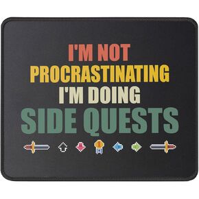 أنا لست موفقًا ، فأنا أقوم بأعمال جانبية مضحكة ألعاب Molem Pad - Men Video Game Mouse Mouse for Gamers - Gaming Mousepad 9.5 inch