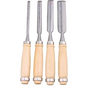 Semicircle Chisel Inner Edge Woodworking Gouge for Carpenter Wood Hand Chisel Tool Pack of 4