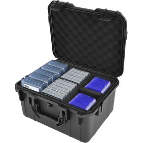 Graded Sports Card Storage Box, Trading Card Case for PSA Compatible with 100 Card Slabs, Waterproof Protective Card Holder Organizer Box for Zion, Top Loader, Magnetic (Holder 300+)