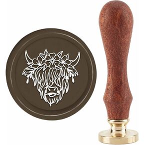 CRASPIRE Hairy Yak Wax Seal Stamp Envelope Greeting Cards Decoration Animal Scrapbooking Sealing Stamp 30mm Clear Engraving Seal for Card Invitations Gift Wrap Scrapbooking Decoration