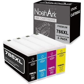 4 Packs 786XL Remanufactured Ink Cartridge Replacement for Epson 786 T786XL High Yeild for Workforce Pro WF-4630 WF-4640 WF-5110 WF-5190 WF-5620 WF-5690 Printer (Black, Cyan, Magenta, Yellow)