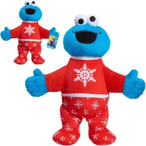 Sesame Street Holiday 15-inch Large Plush Elmo Stuffed Animal, Red, Super Soft Plush, Kids Toys for Ages 18 Month by Just Play