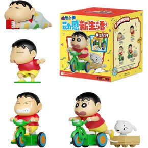 52TOYS Crayon Shinchan Dynamic Shin-Life, 1PC Action Figure Collectible Toy Kawaii Creative Gift Room Decor Desktop Decoration, Gift for Birthday Party