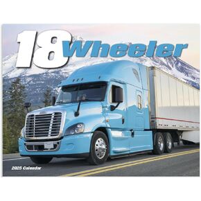 18 Wheeler 2025 Hanging Wall Calendar - 19" x 11" (Open) 2025 Monthly Appointment Planner and Organizer. Big and awesome custom semi trucks!