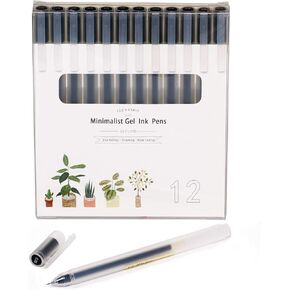 0.38 Ultra Fine Point Colored Pens,Assorted Color Ink, 12 Coloring Long Lasting Smooth Writing Pen for Journaling,Drawing,Marking Out,No Bleed & Smudge & Smear,Ultralight Barrel,12 Counts