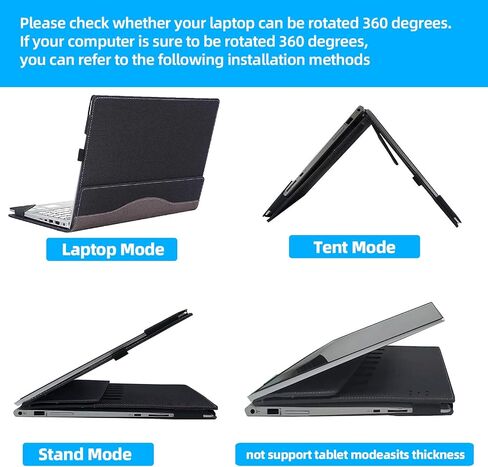 Laptop Case 15.6 Inch for HP EliteBook 650 G9 G10 & EliteBook 655 G9 G10 & EliteBook 850 G8 & EliteBook 855 G8 Laptop Case with Removable PU Leather Case (Dark Gray) in Saudi Arabia