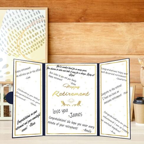 Trgowaul Retirement Party Decorations, Happy Retirement Guest Book Alternative, Funny Retirement Party Signature Certificate, Card Congrats Retired Party Supplies Gifts Sign for Men Women Coworkers in Saudi Arabia