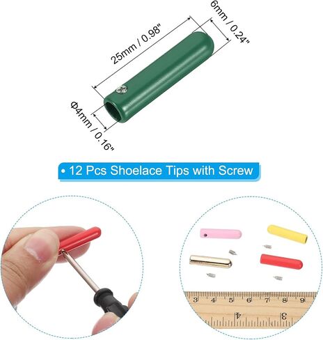 Patikil 12 PCS نصائح حاشية مع المسمار ، سبيكة 25 مم aglets حذاء أحذية الدانتيل in Saudi Arabia