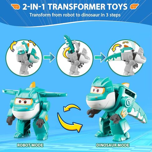 ألعاب Super Wings Transformer ، 2 في Tino Robot Transformer Action ، ألعاب محول الروبوت 2-في الوضع 1 للبنين الفتيات 4-6 6-8 ، ألعاب الطائرات الممتعة للأطفال الصغار الأطفال الذين تتراوح أعمارهم بين 3 4 5 6 7 8 in Kuwait