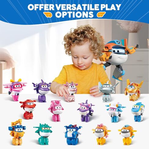 ألعاب Super Wings Transformer ، 2 في Tino Robot Transformer Action ، ألعاب محول الروبوت 2-في الوضع 1 للبنين الفتيات 4-6 6-8 ، ألعاب الطائرات الممتعة للأطفال الصغار الأطفال الذين تتراوح أعمارهم بين 3 4 5 6 7 8 in Kuwait
