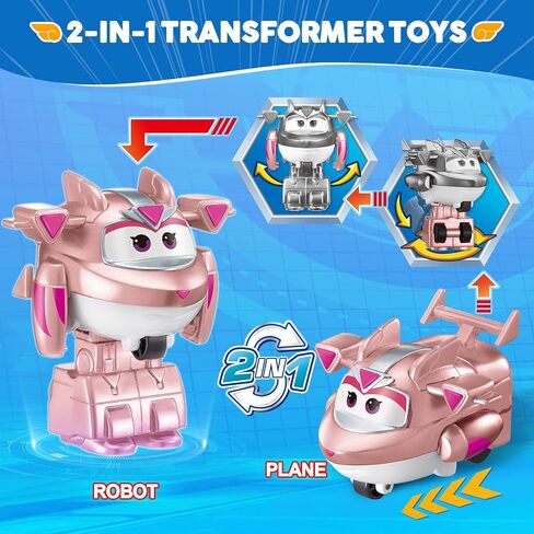 ألعاب Super Wings Transformer ، 2 في Tino Robot Transformer Action ، ألعاب محول الروبوت 2-في الوضع 1 للبنين الفتيات 4-6 6-8 ، ألعاب الطائرات الممتعة للأطفال الصغار الأطفال الذين تتراوح أعمارهم بين 3 4 5 6 7 8 in Kuwait