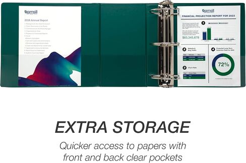 سامسيل متين باين 1 بوصة ، مصنوع في الولايات المتحدة الأمريكية ، D حلقة الموثق ، غطاء عرض واضح قابل للتخصيص ، أصفر ، 4 حزمة ، كل منها يحمل 225 صفحة in Kuwait