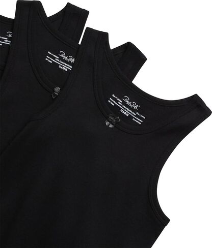 Rene Rofe Girls' Undershirt - 100% Cotton Scoop Neck Tank Top (3 Pack, Size: 2T-14) in Kuwait