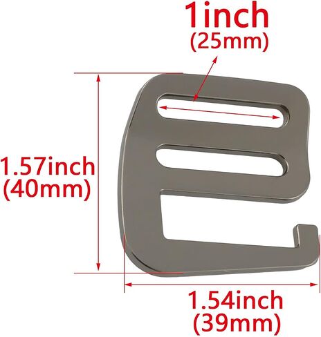 2pcs Adjustable 25mm Buckles for Webbing Slide Buckles G Hook in Saudi Arabia
