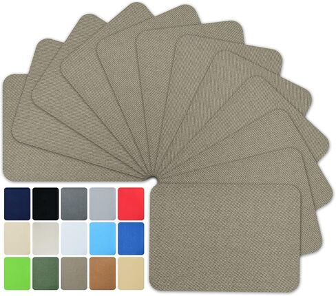 حديد بويت على رقعة الجينز ، الحديد على رقعة الدنيم النسيج ، أقوى غراء بنسبة 100 ٪ من القطن ، 12pcs بقع جين أسود في الداخل (3 "من 4-1/4") in Kuwait