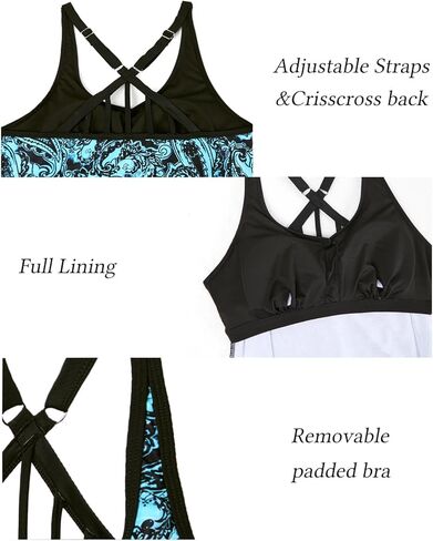 Yonique Womens Tankini Top Only Athletic Swim Top Modest Tankini Swimsuit No Bottom in Kuwait