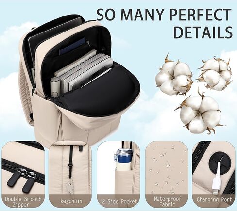 حقيبة الظهر المحمولة المحمولة مبطن 15.6 بوصة مع ثقب شحن USB ، حقائب تحمل سفر محفظة على USB ، حقيبة تحمل على الكتب الكلية المضادة للسرقة ، حقيبة عمل كبيرة من أعمال الكمبيوتر ، أعمال حقيبة دايباكز ، KHAKI in Kuwait