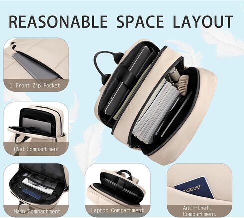 حقيبة الظهر المحمولة المحمولة مبطن 15.6 بوصة مع ثقب شحن USB ، حقائب تحمل سفر محفظة على USB ، حقيبة تحمل على الكتب الكلية المضادة للسرقة ، حقيبة عمل كبيرة من أعمال الكمبيوتر ، أعمال حقيبة دايباكز ، KHAKI in Kuwait