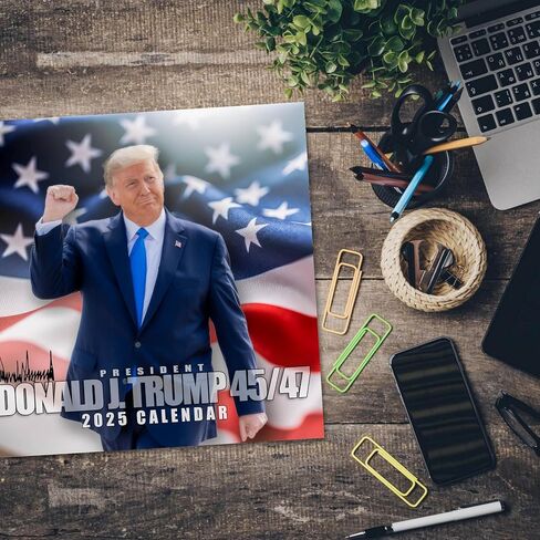 Trump Calendar 2025 Donald Trump Gifts 45 47 President Monthly Wall Calender 12 Month - MAGA - Made In The USA in Saudi Arabia