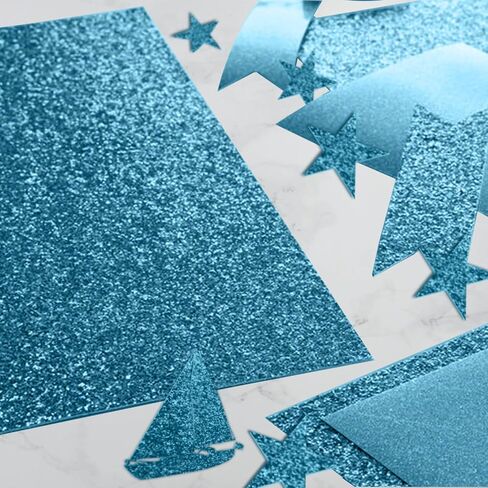 SANZIX 25 Sheets Pink Glitter Cardstock Paper- 8.2"x11.7", 110lb 300 GSM, Heavyweight Sparkling Pink Glitter Paper | Pink Cardstock for Cricut, Scrapbook, Cards, Christmas, Gift Wraps & DIY Crafts. in Saudi Arabia