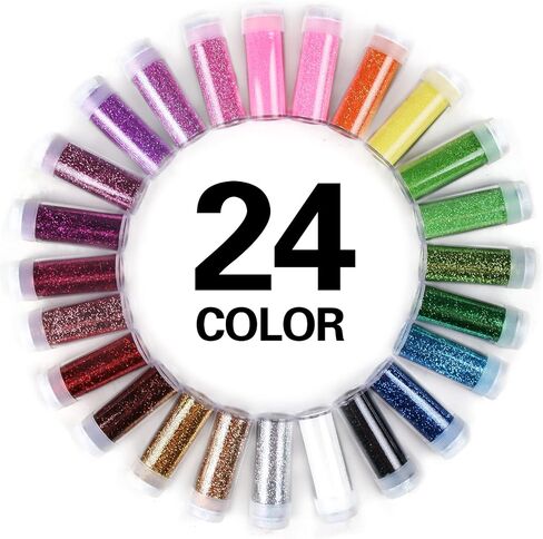 TORC Extra Fine Glitter Set, 54 Colors Holographic Fine Glitter for Crafts, Tumblers, Slime Nails, Art Cosmetic Festival Decor, Assorted Body Face Hair Glitter Bulk, Christmas Halloween Glitter in Saudi Arabia
